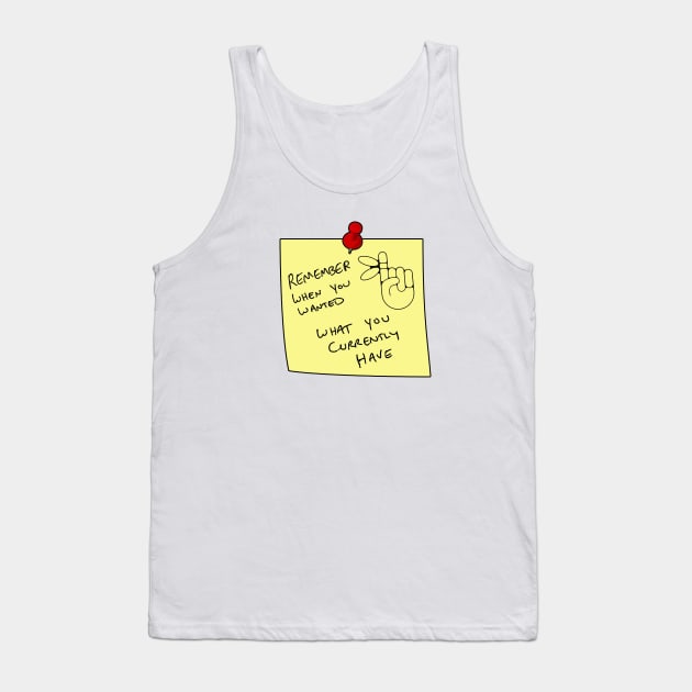 Remember Note Tank Top by Nerdpins